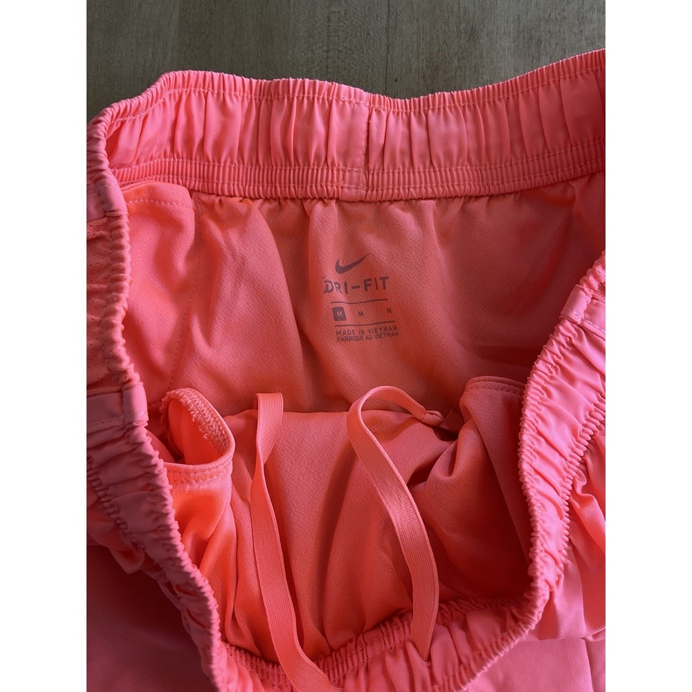 Nike Fast Dri Fit Tempo Short Womens Sz M Medium Coral Orange Athletic Run Track - Picture 4 of 9